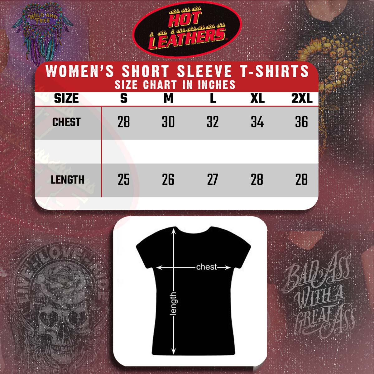 Hot Leathers GLC1589 Ladies Black Badass with A Great Ass V Burnout T-Shirt 2 Hot Leathers GLC1589 Ladies Black Badass with A Great Ass V Burnout T-Shirt