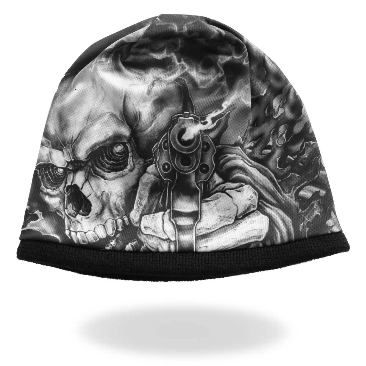 Hot Leathers KHC1037 Smoking Gun Skull Soft Beanie 5 Hot Leathers KHC1037 Smoking Gun Skull Soft Beanie