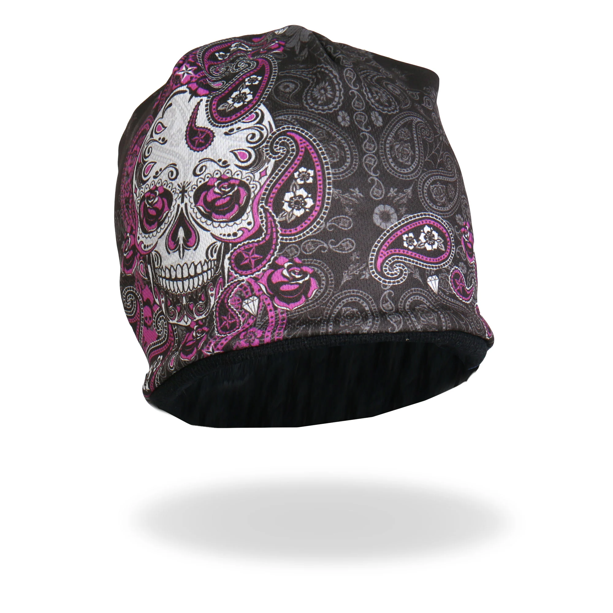 Hot Leathers KHC1030 Sublimated Sugar Paisley 2 Beanie 4 Hot Leathers KHC1030 Sublimated Sugar Paisley 2 Beanie