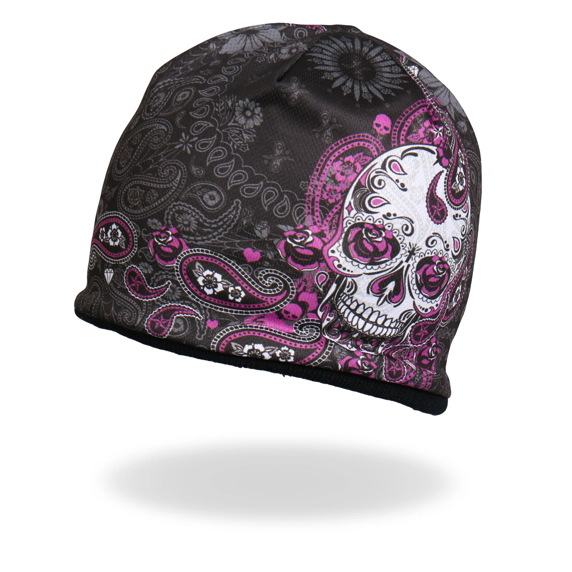 Hot Leathers KHC1030 Sublimated Sugar Paisley 2 Beanie 5 Hot Leathers KHC1030 Sublimated Sugar Paisley 2 Beanie
