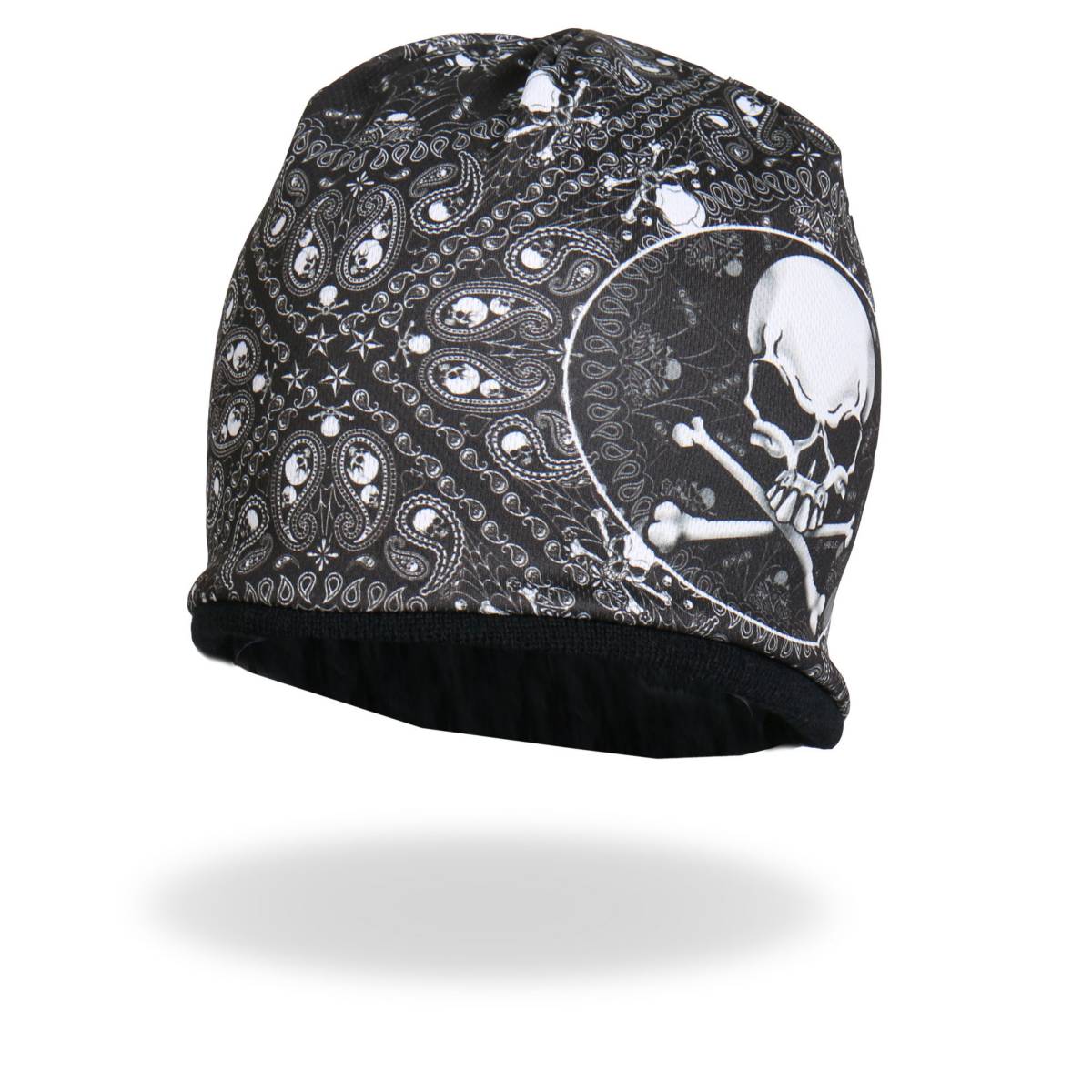 Hot Leathers KHC1025 Sublimated Paisley Bones Beanie 1 Hot Leathers KHC1025 Sublimated Paisley Bones Beanie