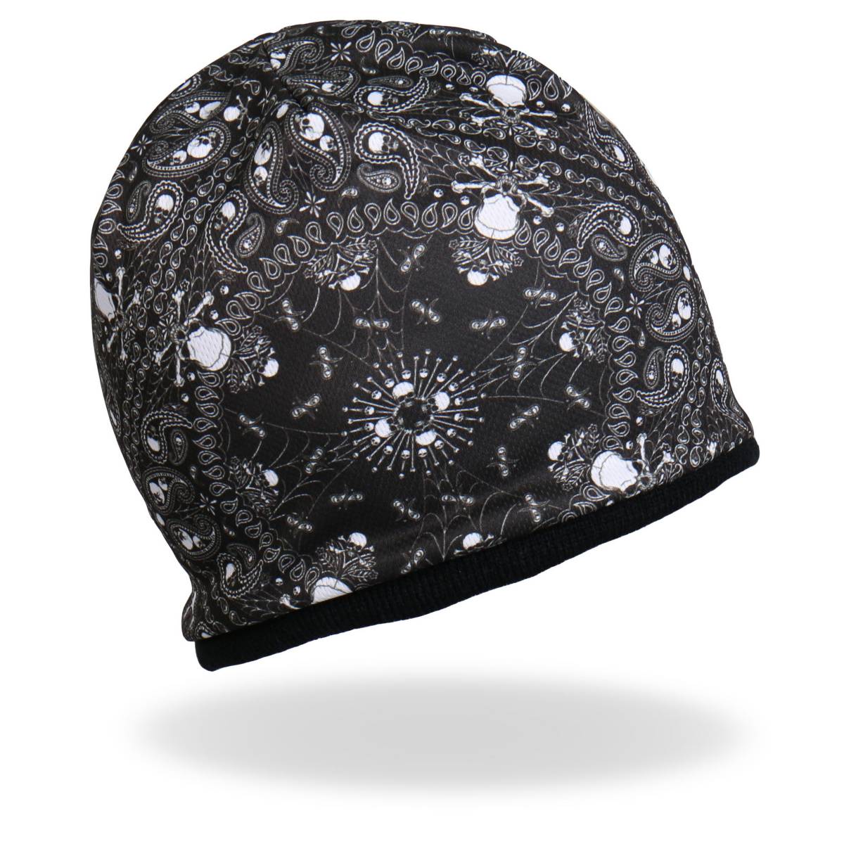 Hot Leathers KHC1025 Sublimated Paisley Bones Beanie 4 Hot Leathers KHC1025 Sublimated Paisley Bones Beanie