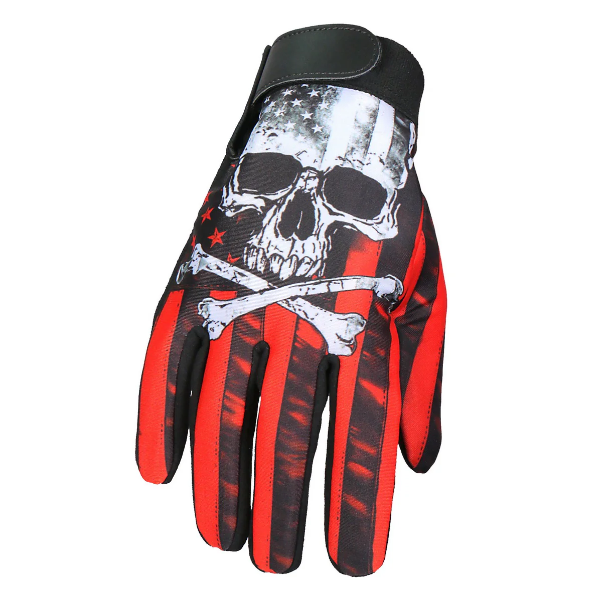 Hot Leathers GVM3003 Flag Skull Mechanics Glove 1 Hot Leathers GVM3003 Flag Skull Mechanics Glove
