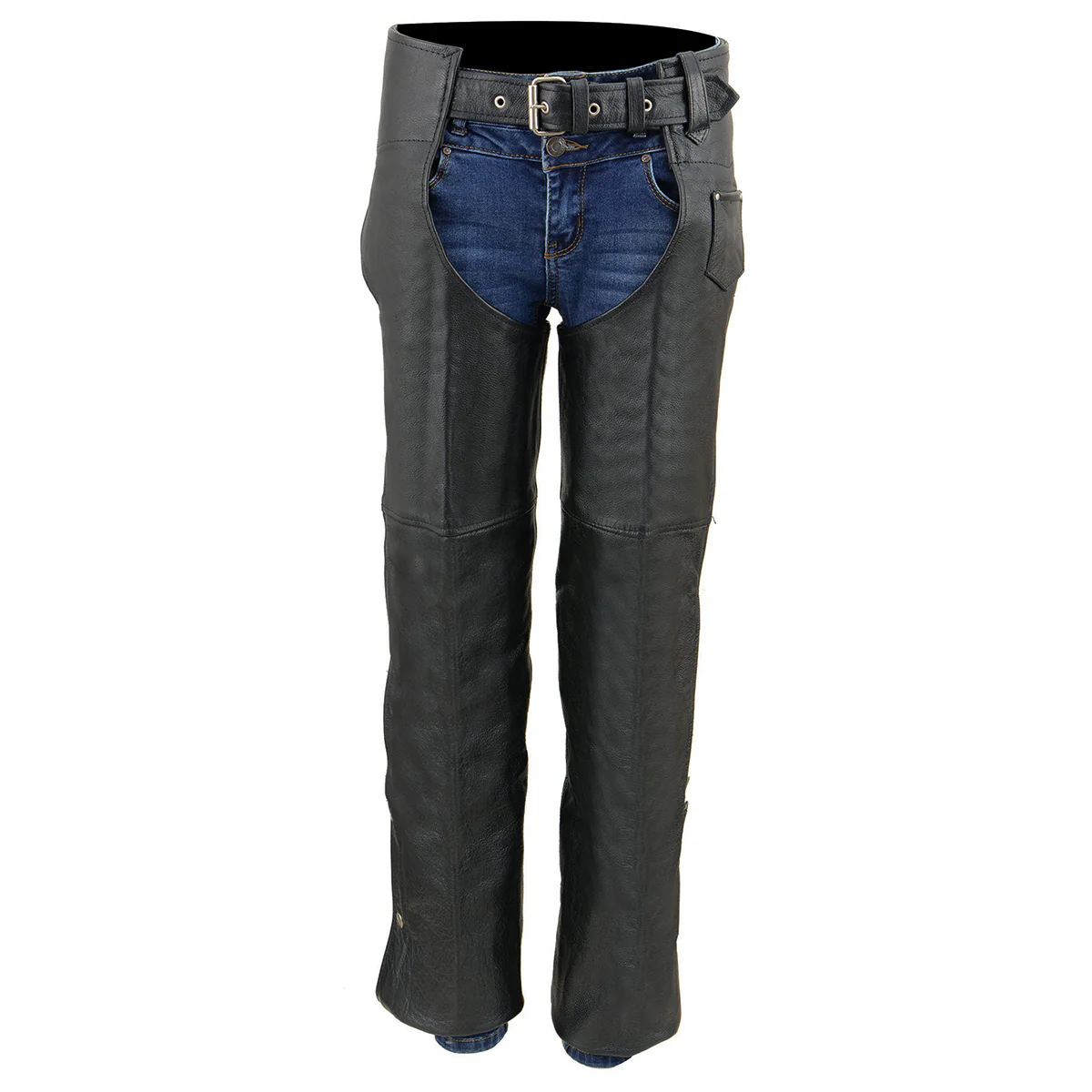 Milwaukee Leather SH2013 Kids Unisex Black Classic Leather Chaps 6 Milwaukee Leather SH2013 Kids Unisex Black Classic Leather Chaps