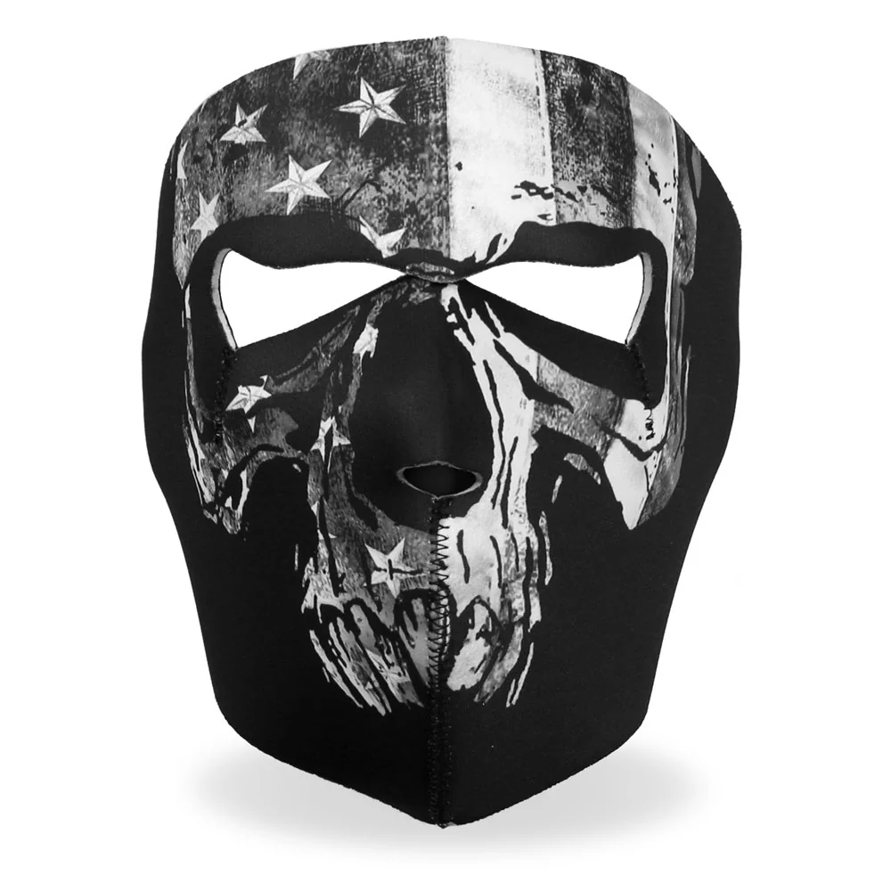 Hot Leathers FMA1034 Gray Skull Flag Face Mask 1 Hot Leathers FMA1034 Gray Skull Flag Face Mask