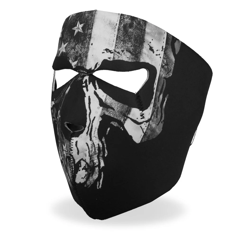 Hot Leathers FMA1034 Gray Skull Flag Face Mask 2 Hot Leathers FMA1034 Gray Skull Flag Face Mask