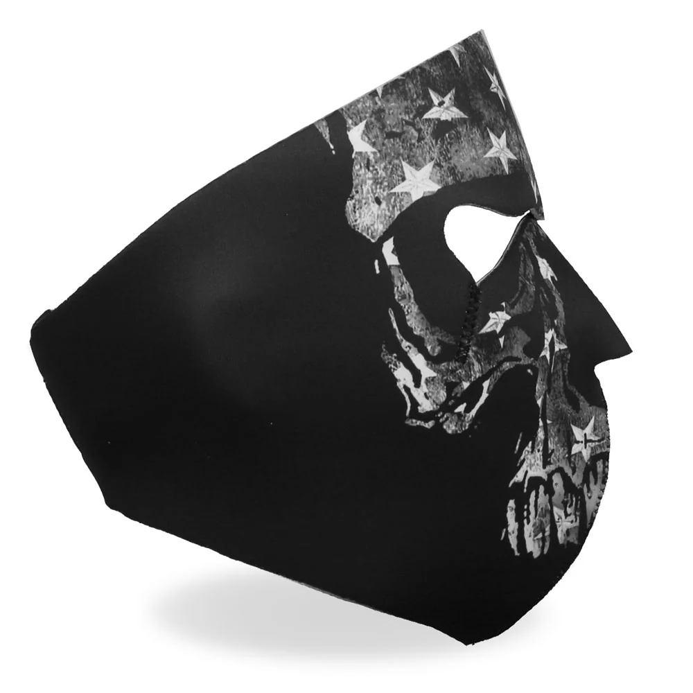 Hot Leathers FMA1034 Gray Skull Flag Face Mask 5 Hot Leathers FMA1034 Gray Skull Flag Face Mask
