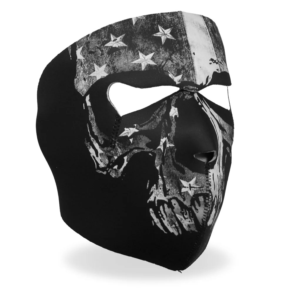 Hot Leathers FMA1034 Gray Skull Flag Face Mask 6 Hot Leathers FMA1034 Gray Skull Flag Face Mask