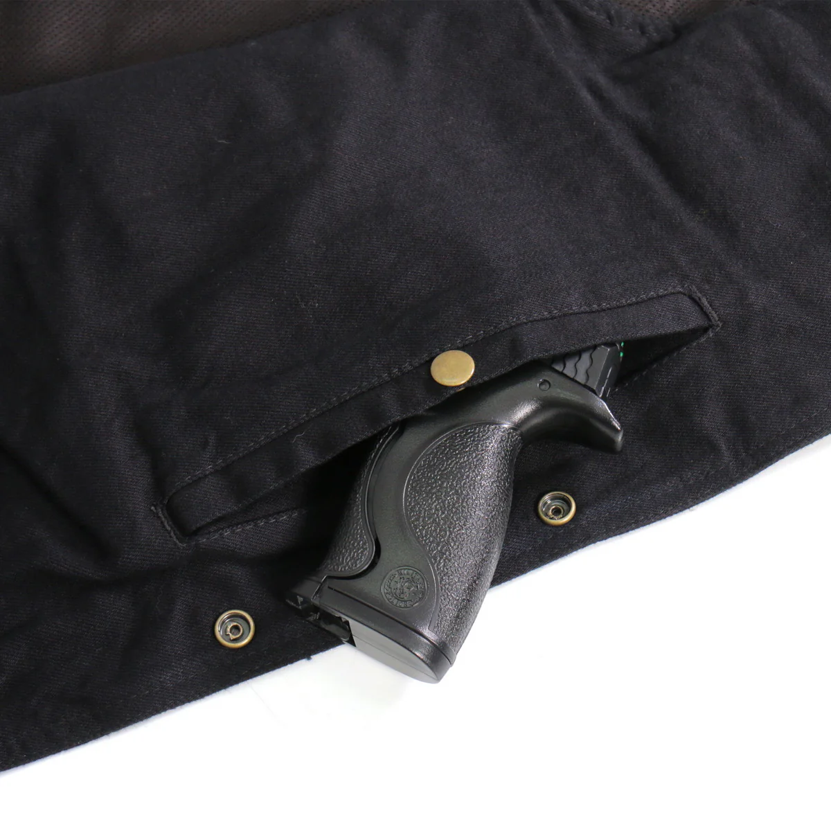 Hot Leathers VSM6002 Men's Black Denim Vest 4 Hot Leathers VSM6002 Men's Black Denim Vest