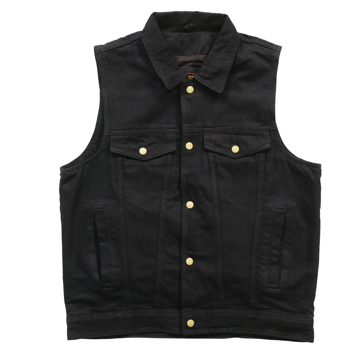 Hot Leathers VSM6002 Men's Black Denim Vest 6 Hot Leathers VSM6002 Men's Black Denim Vest