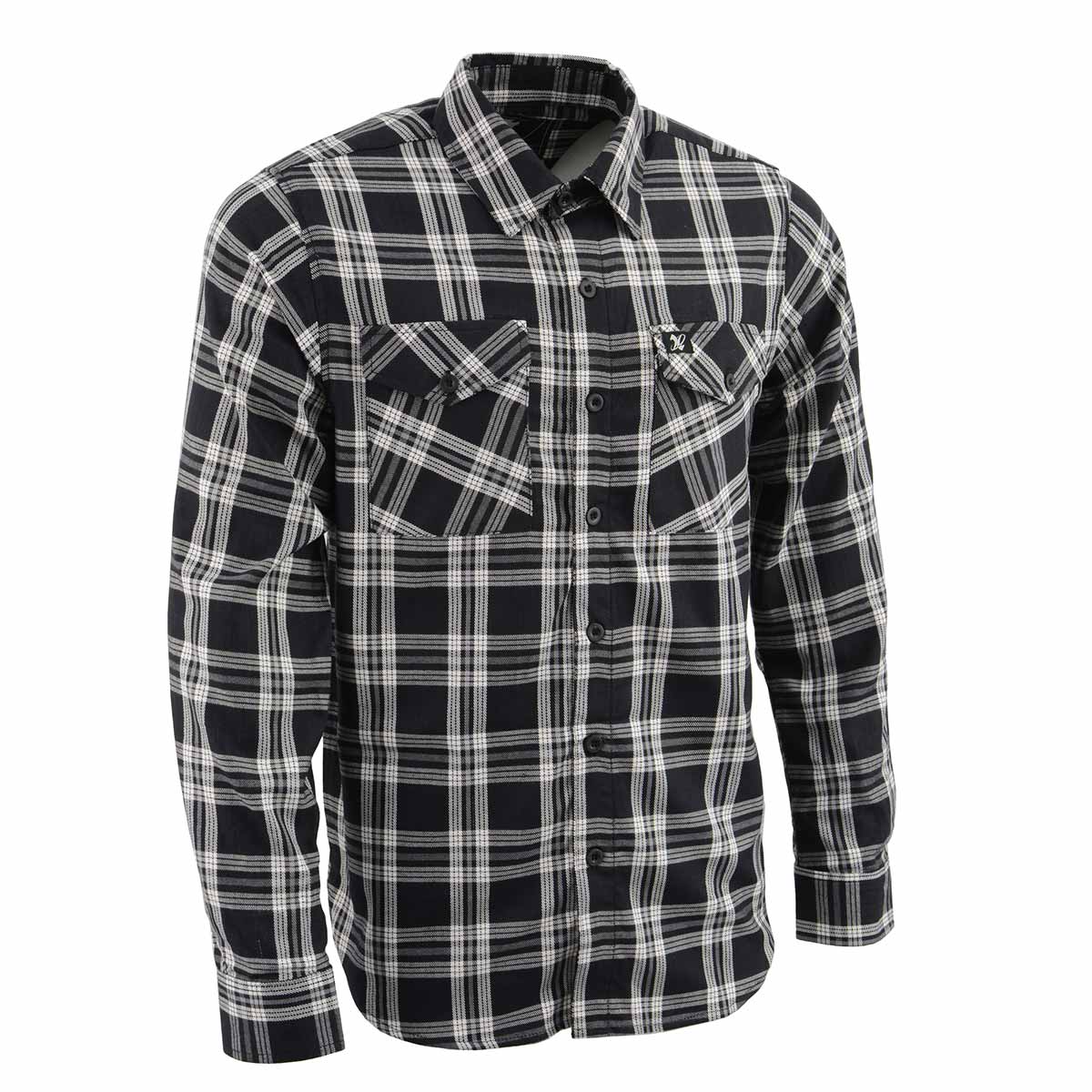 Milwaukee Leather MNG11646 Men's Flannel Plaid Shirt Black and White Long Sleeve Cotton Button Down Shirt 11 Milwaukee Leather MNG11646 Men's Flannel Plaid Shirt Black and White Long Sleeve Cotton Button Down Shirt
