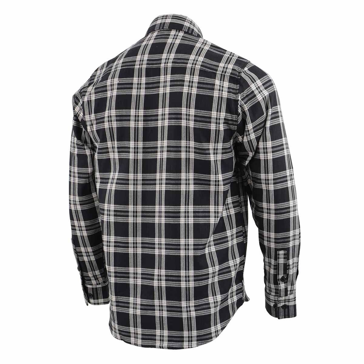 Milwaukee Leather MNG11646 Men's Flannel Plaid Shirt Black and White Long Sleeve Cotton Button Down Shirt 5 Milwaukee Leather MNG11646 Men's Flannel Plaid Shirt Black and White Long Sleeve Cotton Button Down Shirt