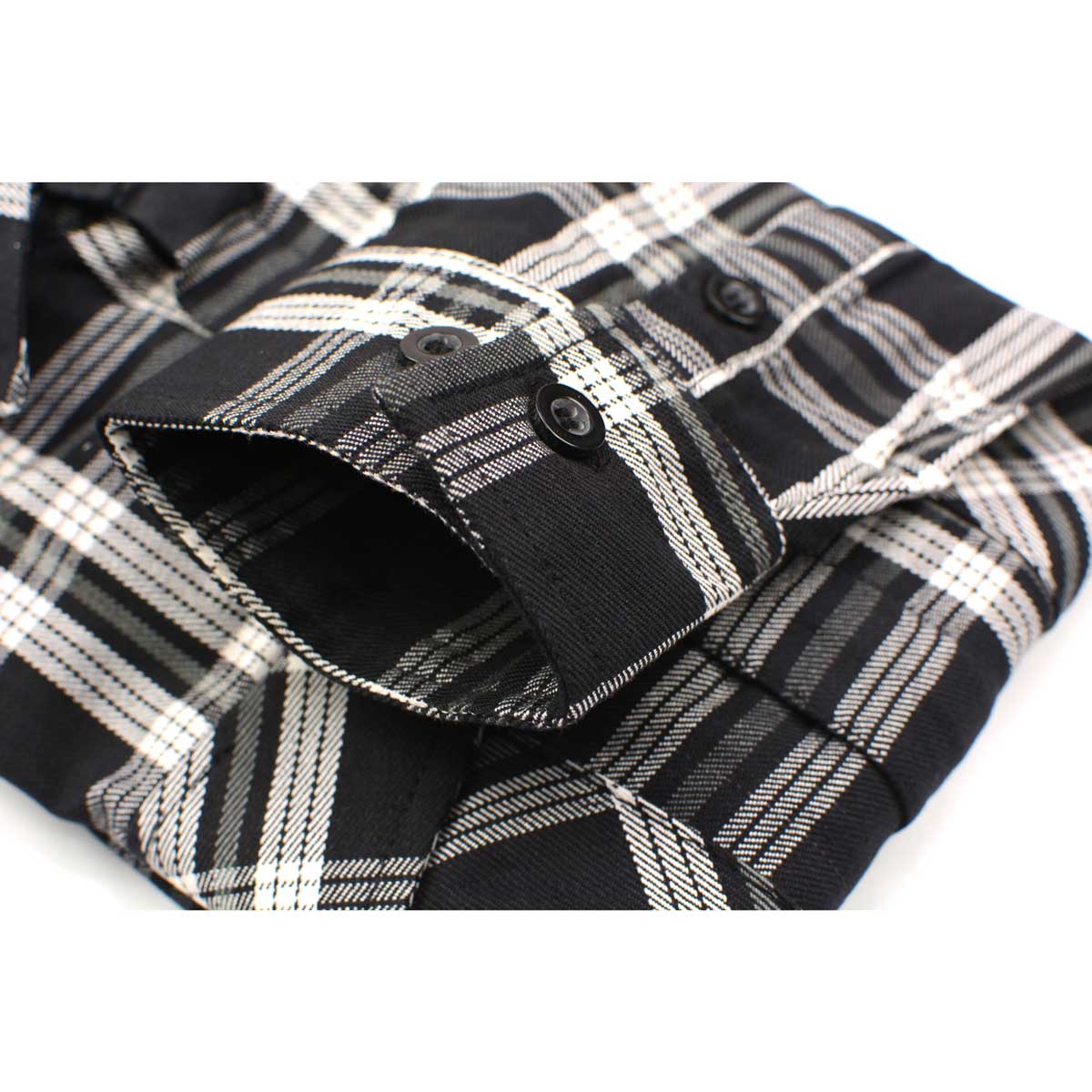 Milwaukee Leather MNG11646 Men's Flannel Plaid Shirt Black and White Long Sleeve Cotton Button Down Shirt 8 Milwaukee Leather MNG11646 Men's Flannel Plaid Shirt Black and White Long Sleeve Cotton Button Down Shirt