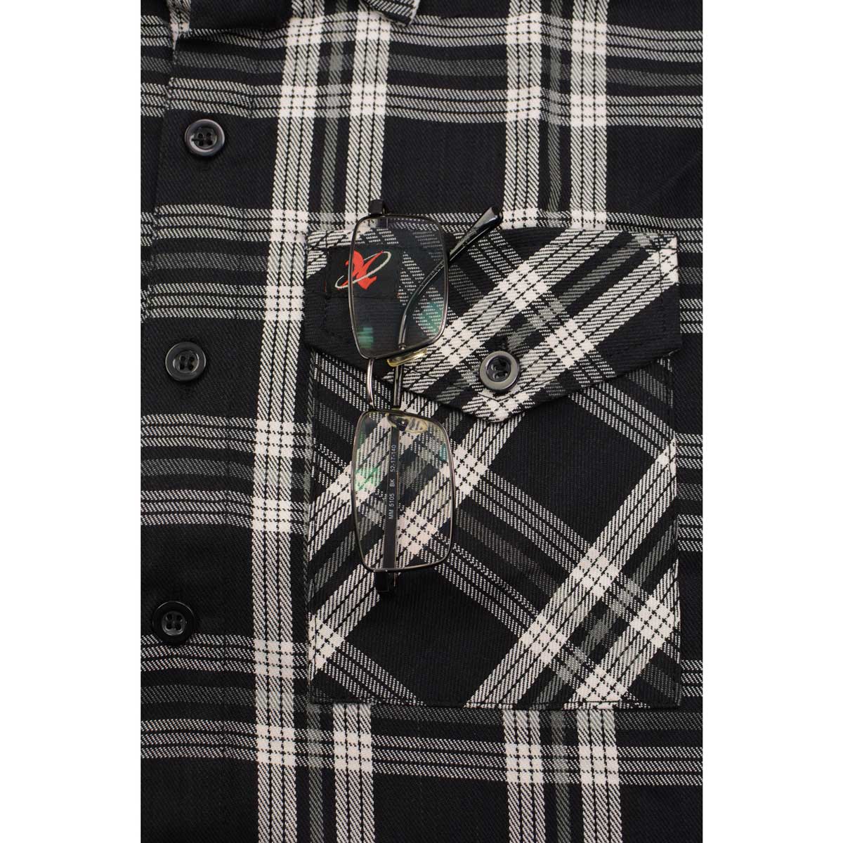 Milwaukee Leather MNG11646 Men's Flannel Plaid Shirt Black and White Long Sleeve Cotton Button Down Shirt 9 Milwaukee Leather MNG11646 Men's Flannel Plaid Shirt Black and White Long Sleeve Cotton Button Down Shirt