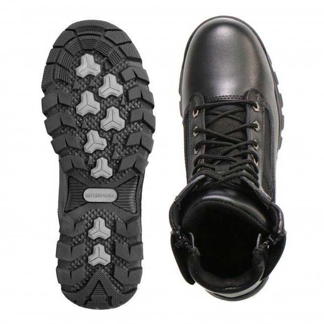 Hot Leathers BTM1012 Men's Black Leather Swat Style Lace Up Boots with Zippers 10 Hot Leathers BTM1012 Men's Black Leather Swat Style Lace Up Boots with Zippers