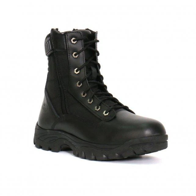 Hot Leathers BTM1012 Men's Black Leather Swat Style Lace Up Boots with Zippers 4 Hot Leathers BTM1012 Men's Black Leather Swat Style Lace Up Boots with Zippers