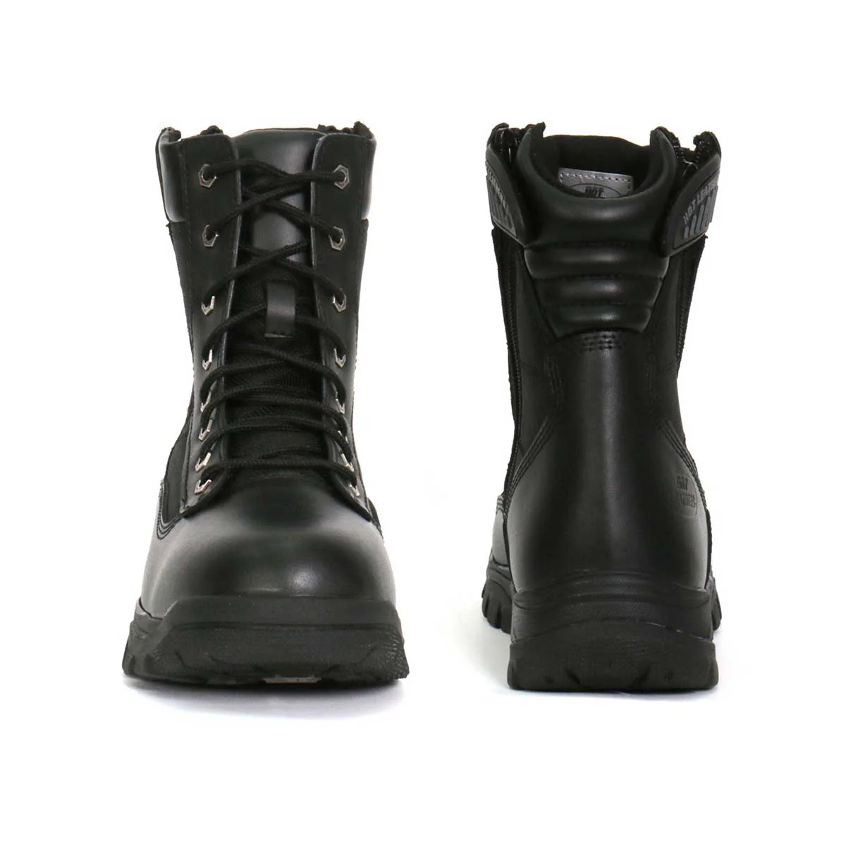 Hot Leathers BTM1012 Men's Black Leather Swat Style Lace Up Boots with Zippers 5 Hot Leathers BTM1012 Men's Black Leather Swat Style Lace Up Boots with Zippers