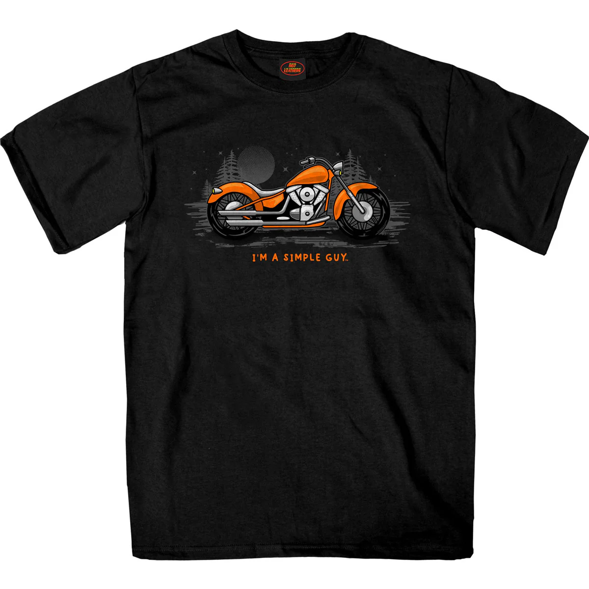 Hot Leathers GMS1536 Men’s Black I'm a Simple Guy T-Shirt 1 Hot Leathers GMS1536 Men’s Black I'm a Simple Guy T-Shirt