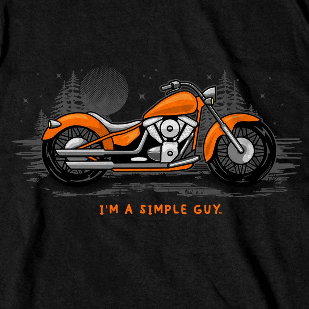 Hot Leathers GMS1536 Men’s Black I'm a Simple Guy T-Shirt 2 Hot Leathers GMS1536 Men’s Black I'm a Simple Guy T-Shirt