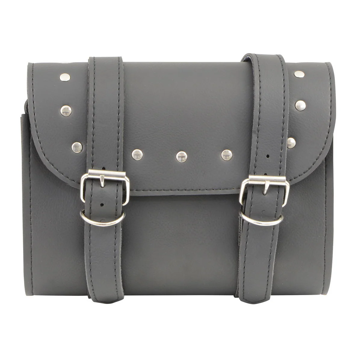 Milwaukee Leather SH63601 Black PVC Double Buckle Studded Motorcycle Tool Bag 2 Milwaukee Leather SH63601 Black PVC Double Buckle Studded Motorcycle Tool Bag