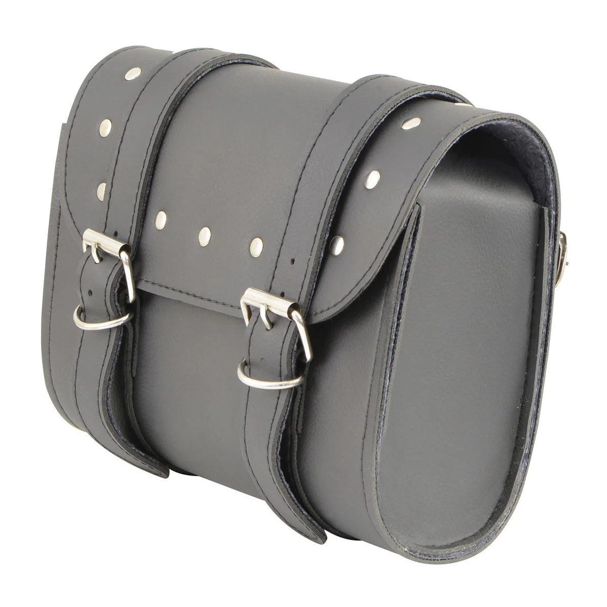 Milwaukee Leather SH63601 Black PVC Double Buckle Studded Motorcycle Tool Bag 3 Milwaukee Leather SH63601 Black PVC Double Buckle Studded Motorcycle Tool Bag