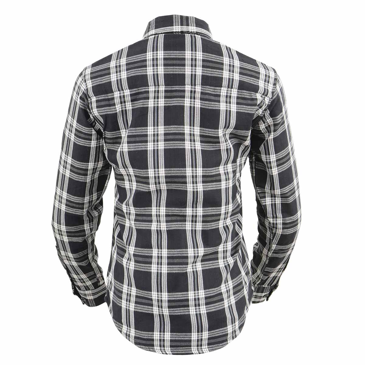 Milwaukee Leather MNG21600 Women's Casual Black and White Long Sleeve Cotton Flannel Shirt 2 Milwaukee Leather MNG21600 Women's Casual Black and White Long Sleeve Cotton Flannel Shirt