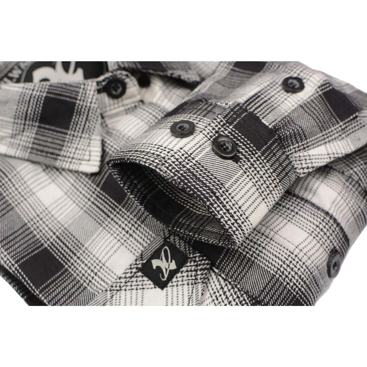 Milwaukee Leather MNG21600 Women's Casual Black and White Long Sleeve Cotton Flannel Shirt 9 Milwaukee Leather MNG21600 Women's Casual Black and White Long Sleeve Cotton Flannel Shirt
