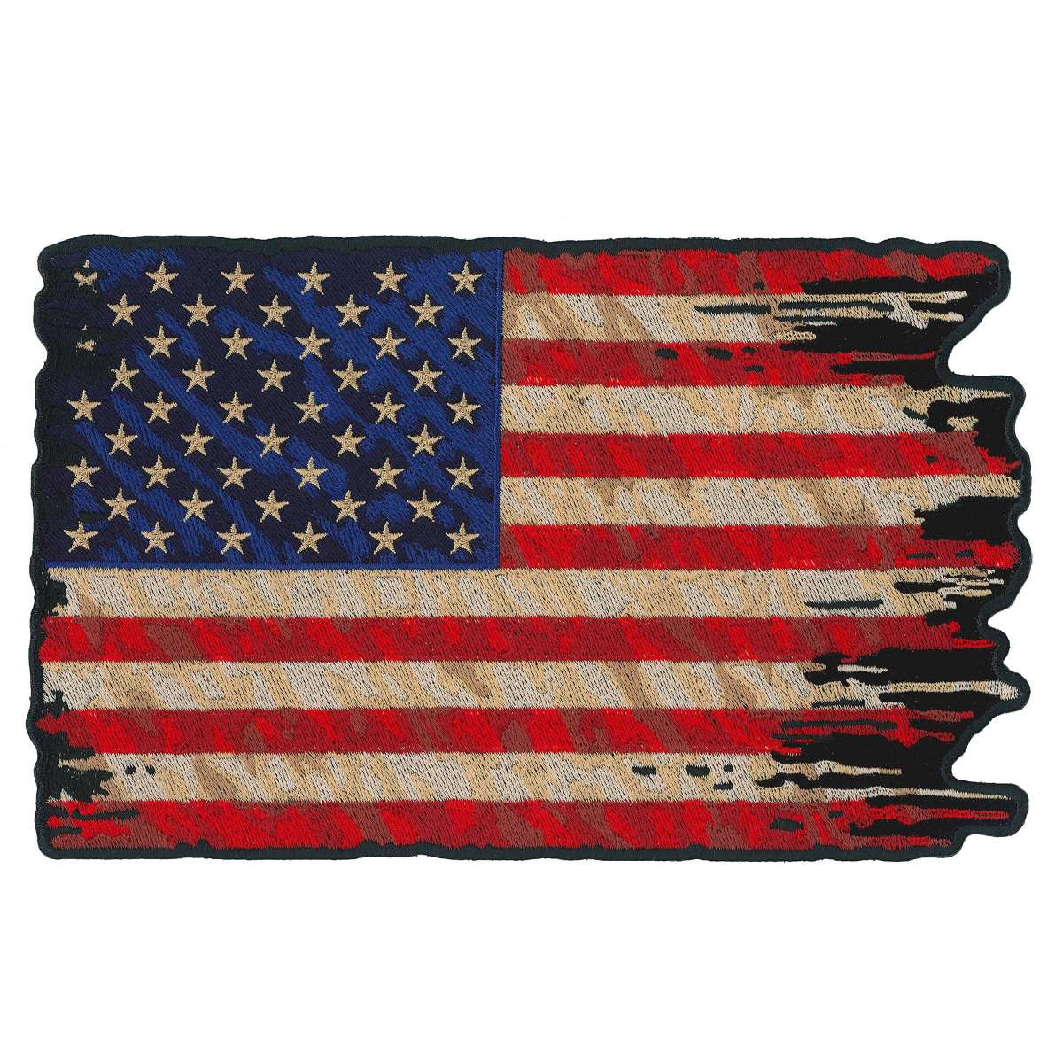 Hot Leathers Tattered Flag 9" Patch 9" PPQ1377 1 Hot Leathers Tattered Flag 9" Patch 9" PPQ1377