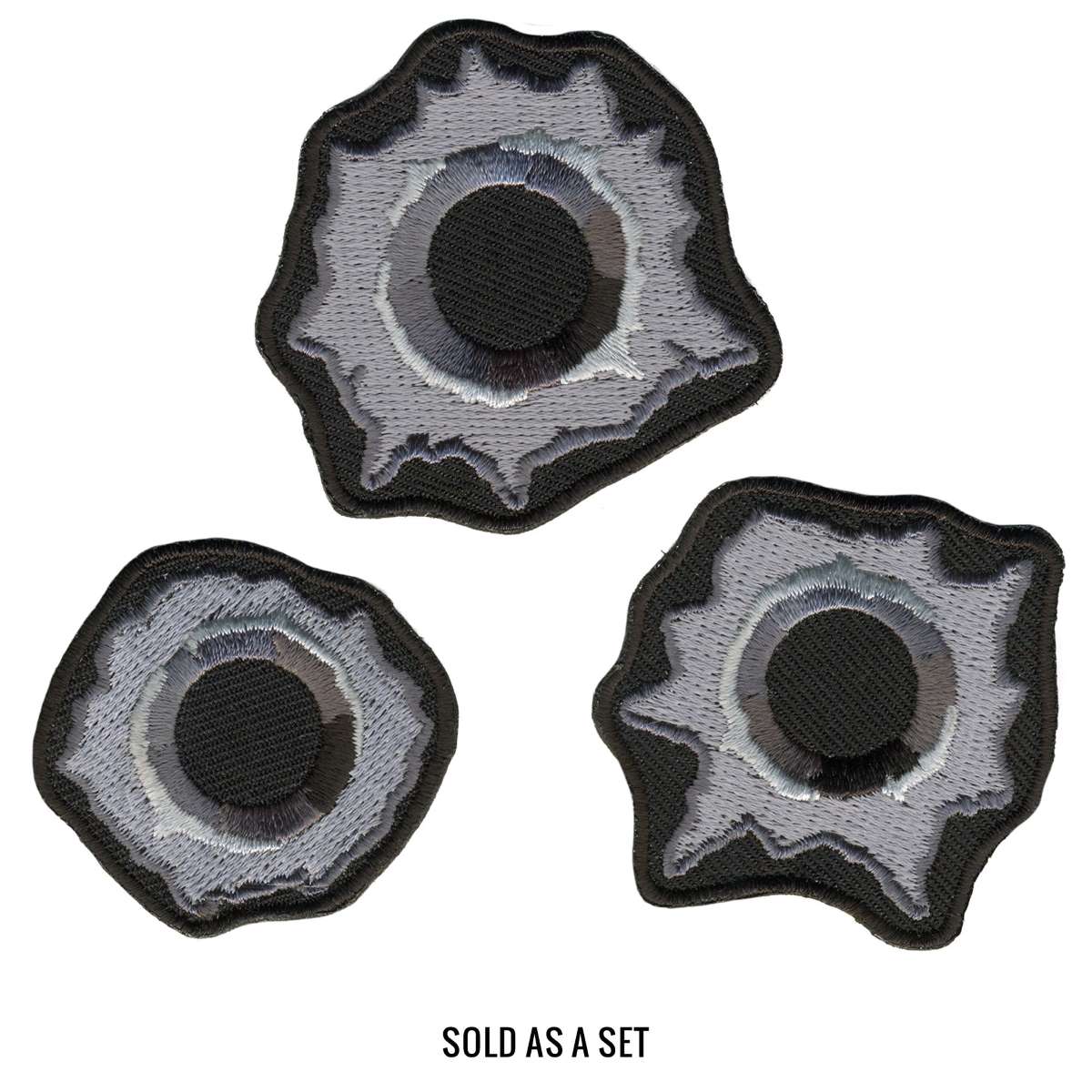 Hot Leathers 2" Bullet Hole Patches 3 Piece Set PPQ1354 4 Hot Leathers 2" Bullet Hole Patches 3 Piece Set PPQ1354
