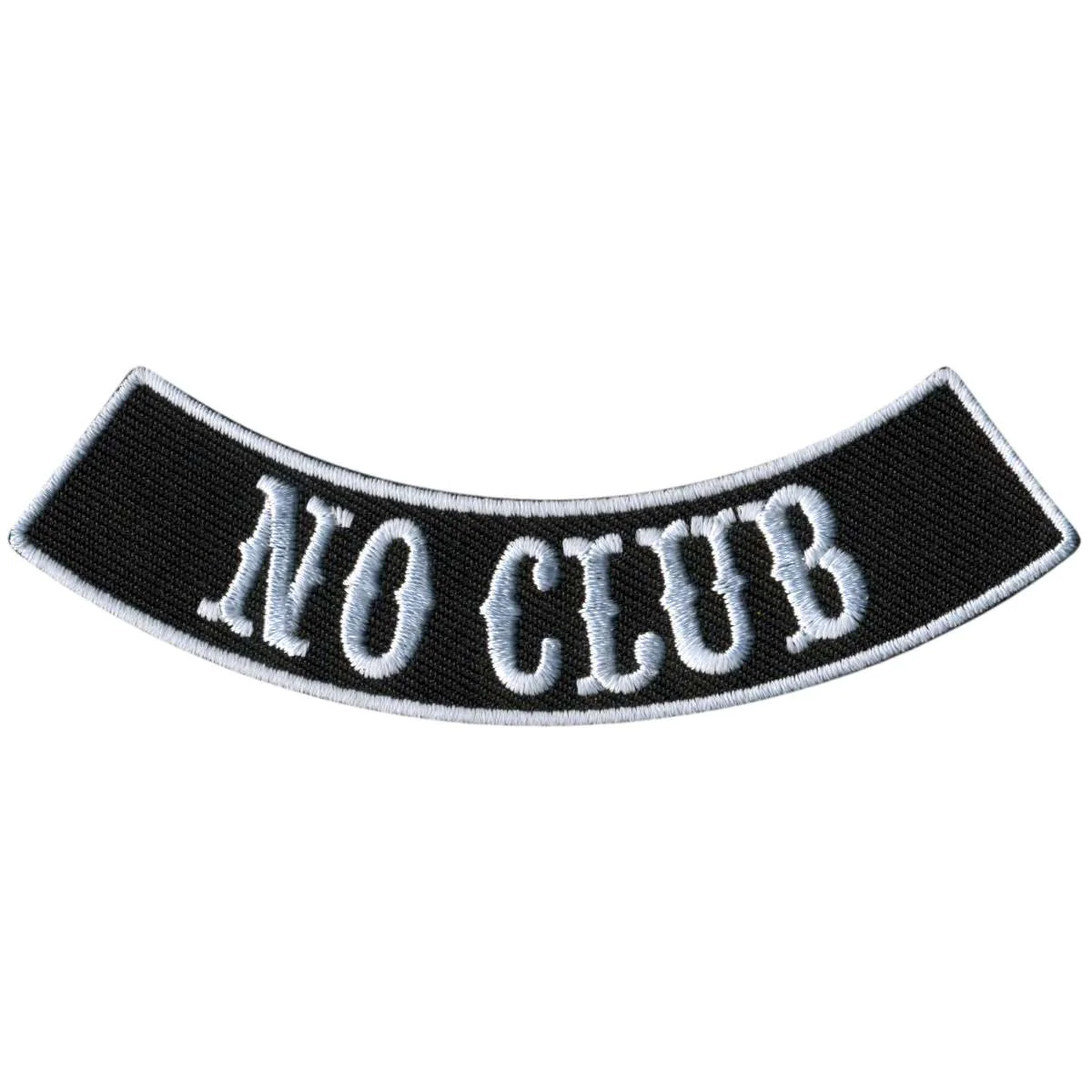 Hot Leathers No Club 4” X 1” Bottom Rocker Patch PPM5172 1 Hot Leathers No Club 4” X 1” Bottom Rocker Patch PPM5172