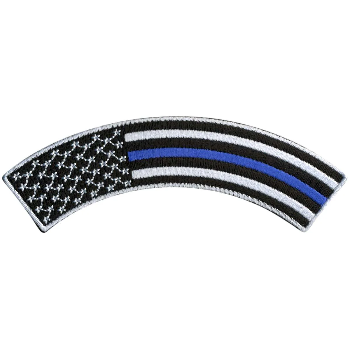 Hot Leathers Thin Blue Line 4” X 1” Top Rocker Patch PPM4158 1 Hot Leathers Thin Blue Line 4” X 1” Top Rocker Patch PPM4158