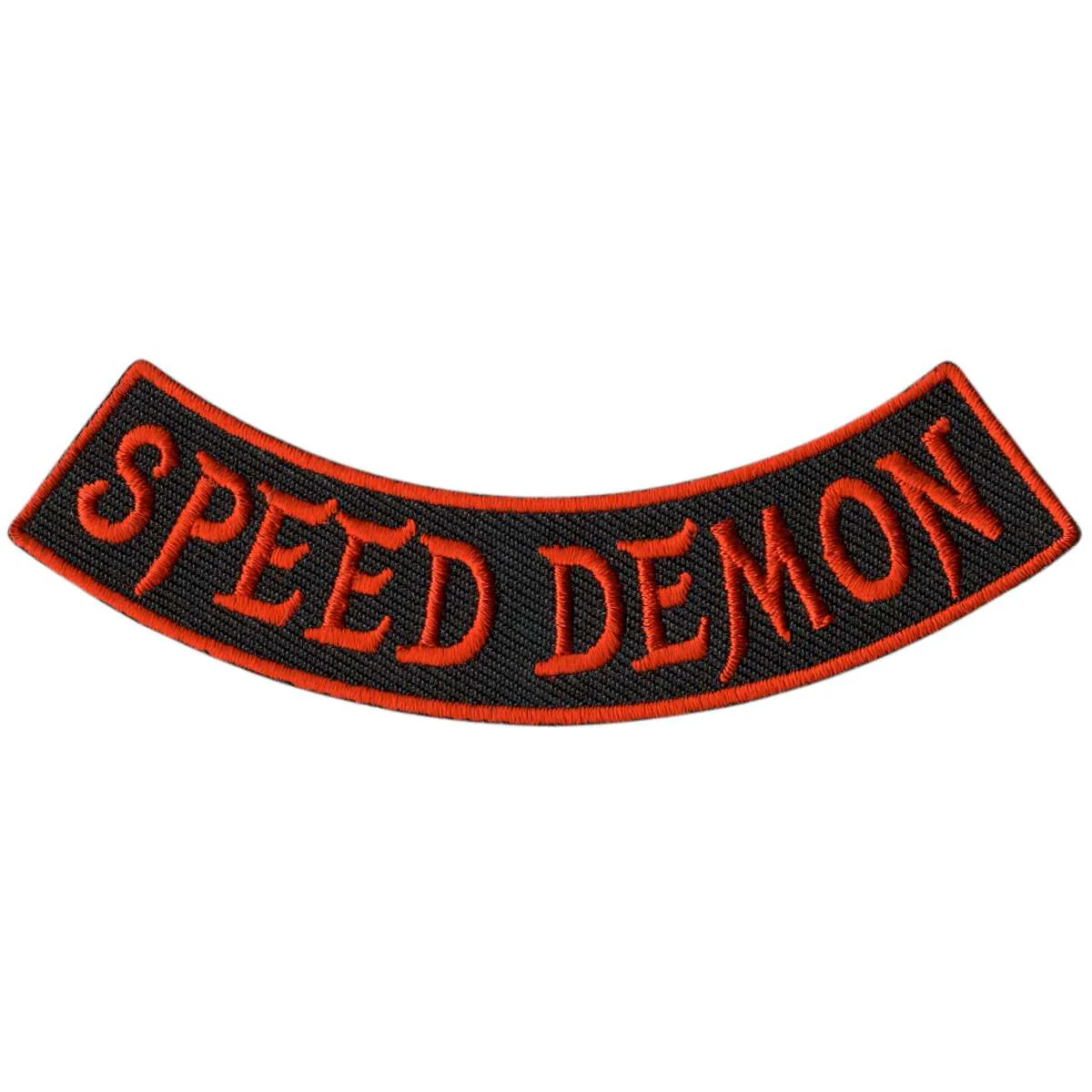 Hot Leathers Speed Demon 4” X 1” Bottom Rocker Patch PPM5208 1 Hot Leathers Speed Demon 4” X 1” Bottom Rocker Patch PPM5208