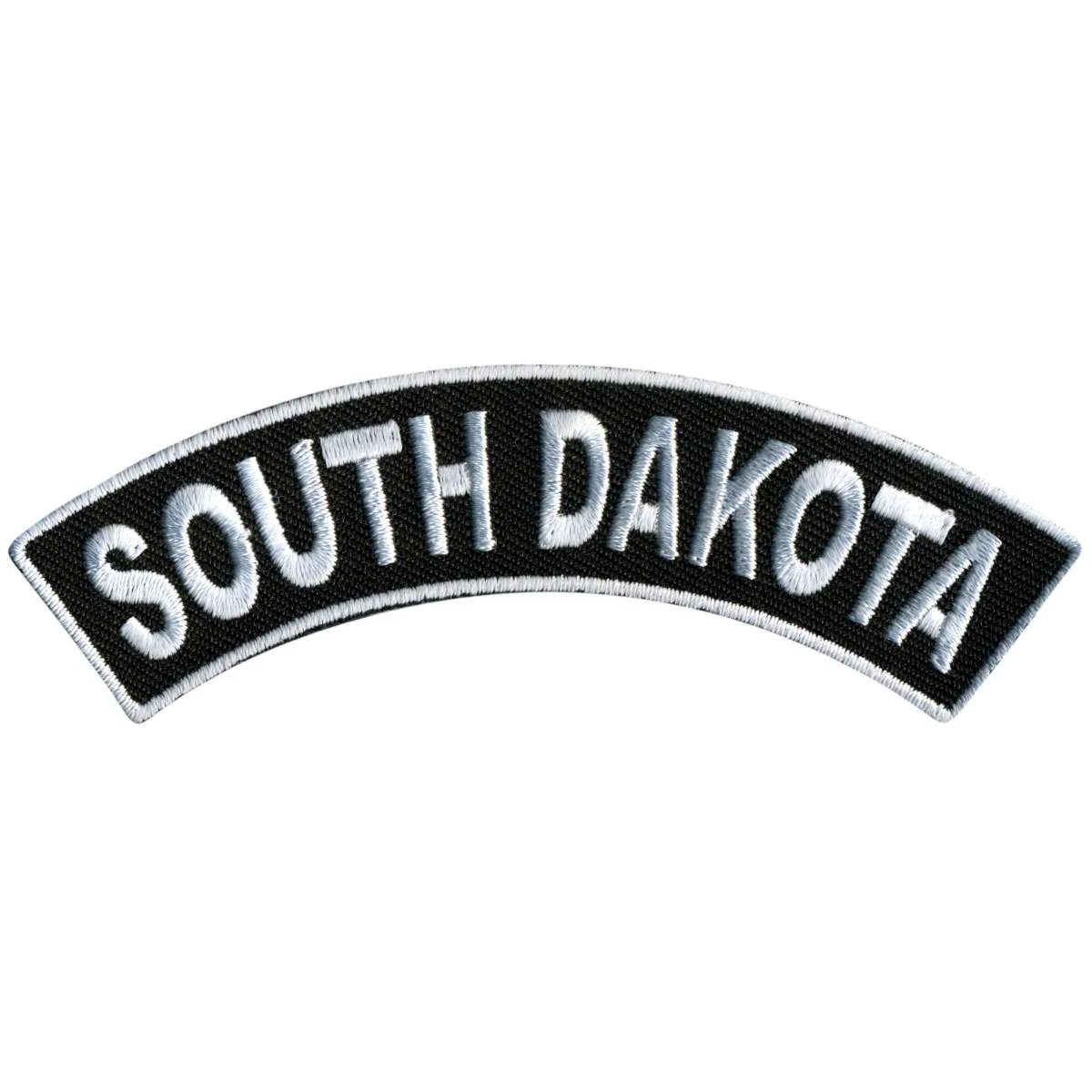 Hot Leathers South Dakota 4” X 1” Top Rocker Patch PPM4082 1 Hot Leathers South Dakota 4” X 1” Top Rocker Patch PPM4082