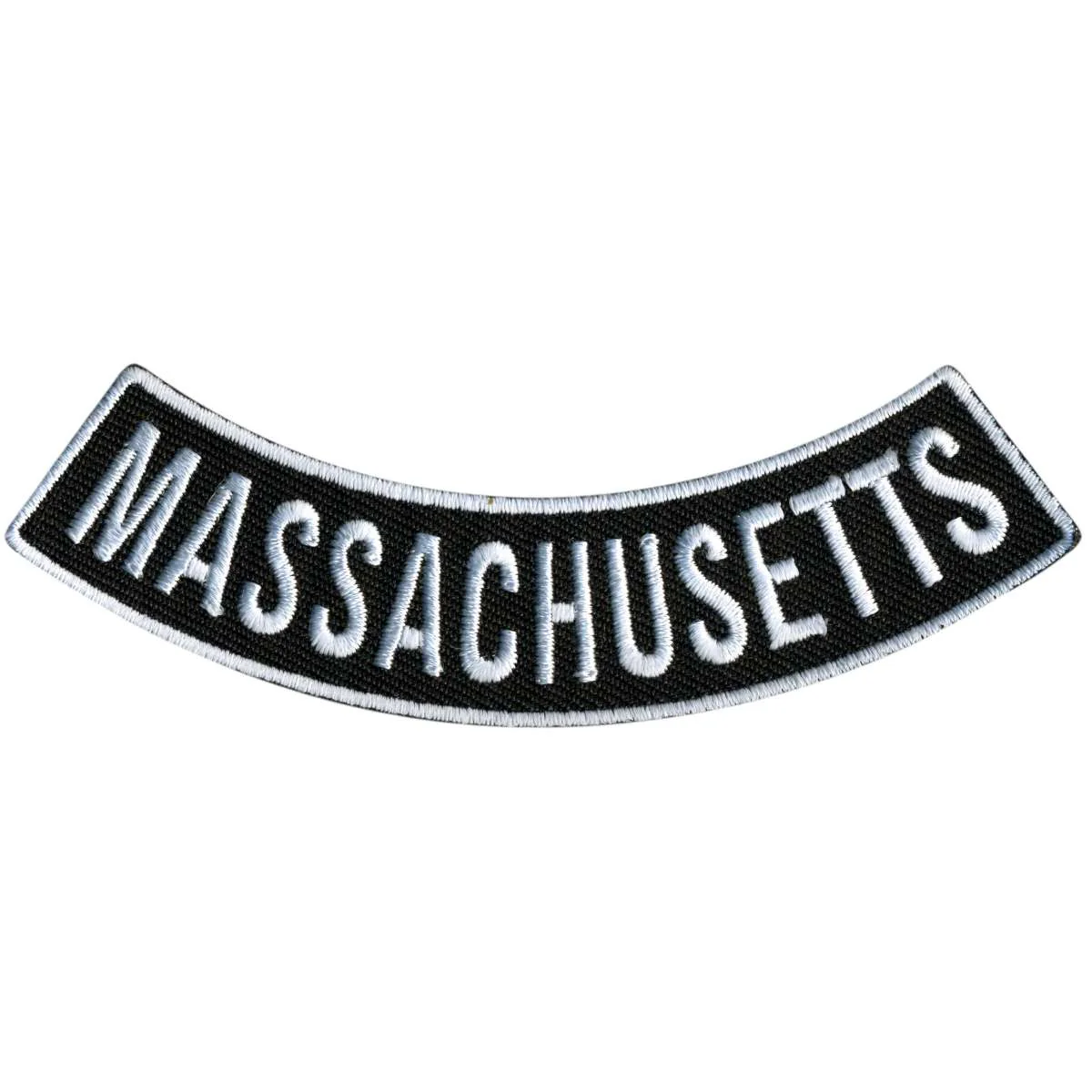 Hot Leathers Massachusetts 4” X 1” Bottom Rocker Patch PPM5042 1 Hot Leathers Massachusetts 4” X 1” Bottom Rocker Patch PPM5042
