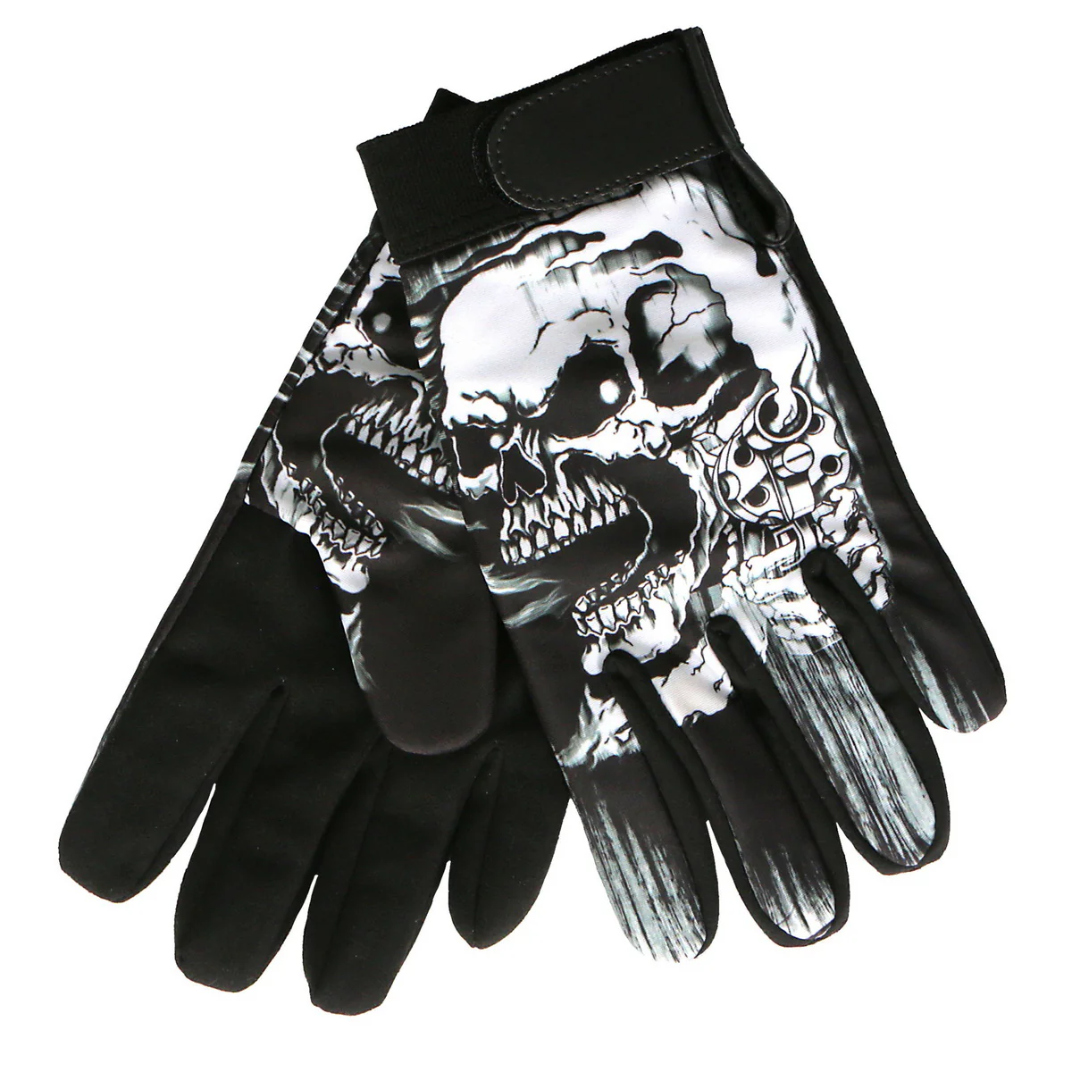 Hot Leathers GVM3004 Men's Black 'Assassin' Textile Mechanic Gloves 1 Hot Leathers GVM3004 Men's Black 'Assassin' Textile Mechanic Gloves