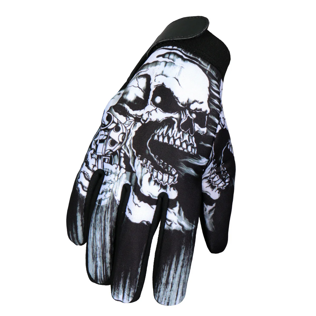 Hot Leathers GVM3004 Men's Black 'Assassin' Textile Mechanic Gloves 4 Hot Leathers GVM3004 Men's Black 'Assassin' Textile Mechanic Gloves