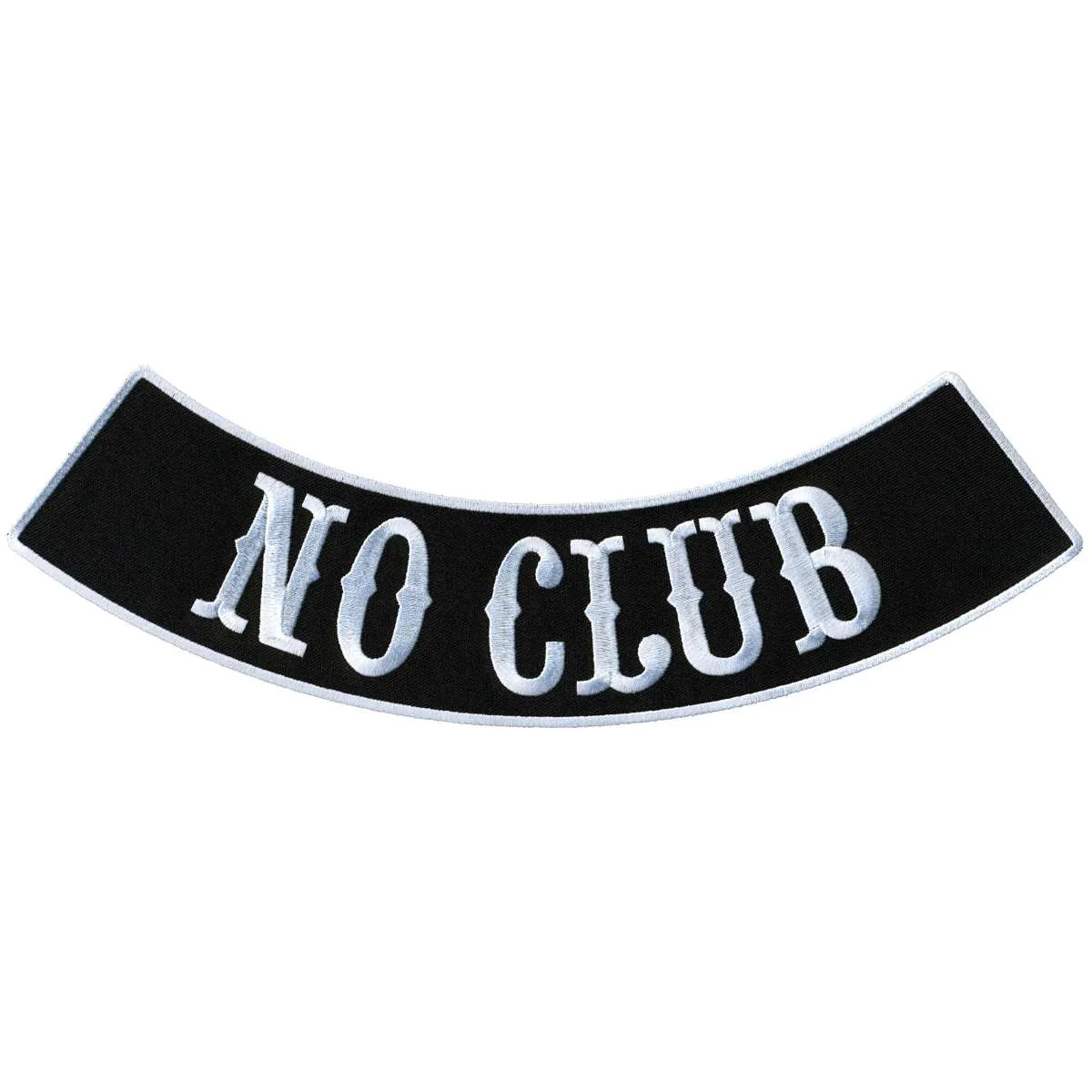 Hot Leathers No Club 12” X 3” Bottom Rocker Patch PPM5171 1 Hot Leathers No Club 12” X 3” Bottom Rocker Patch PPM5171