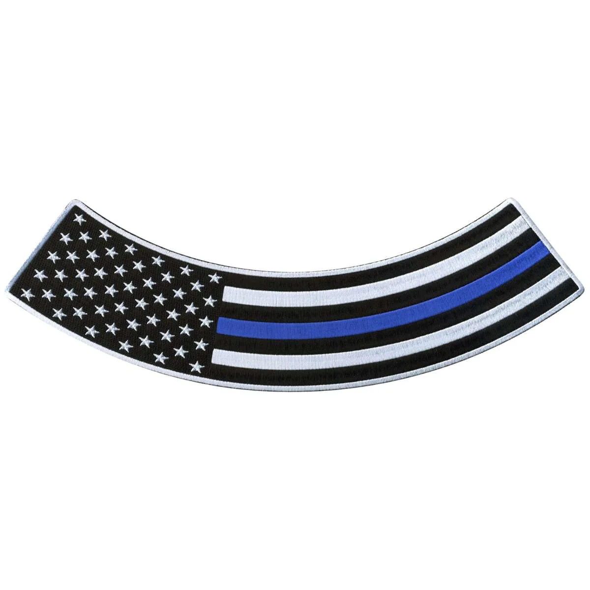 Hot Leathers Thin Blue Line 12” X 3” Bottom Rocker Patch PPM5157 1 Hot Leathers Thin Blue Line 12” X 3” Bottom Rocker Patch PPM5157