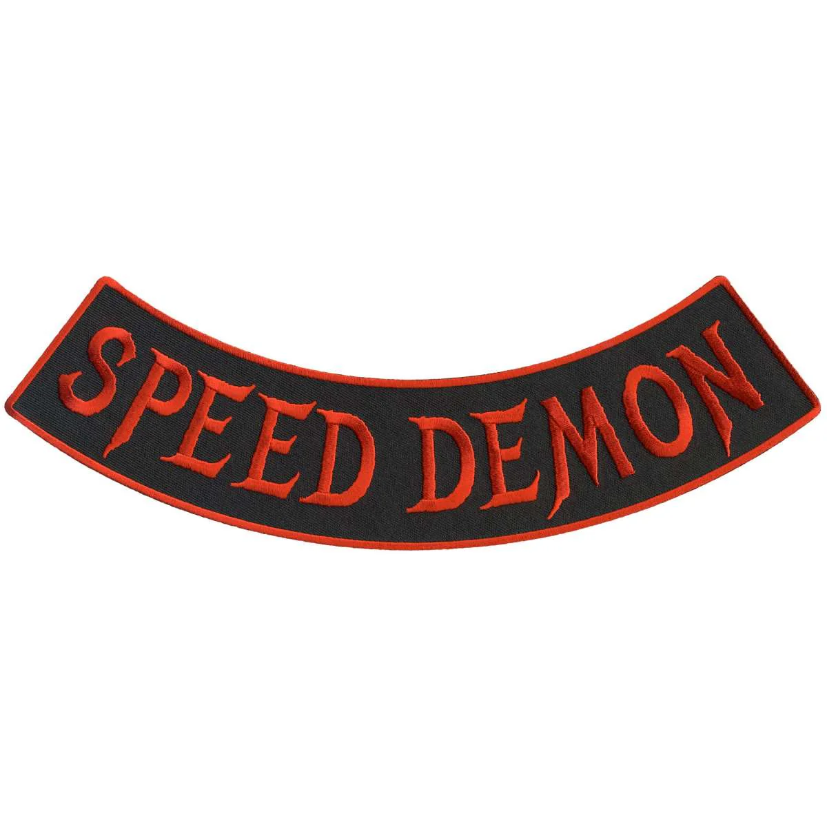 Hot Leathers Speed Demon 12” X 3” Bottom Rocker Patch PPM5207 1 Hot Leathers Speed Demon 12” X 3” Bottom Rocker Patch PPM5207