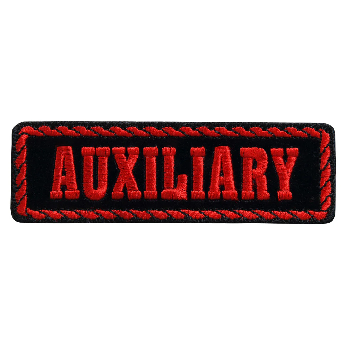 Hot Leathers Red Officer Auxiliary 4" x 1" Patch PPD2022 1 Hot Leathers Red Officer Auxiliary 4" x 1" Patch PPD2022