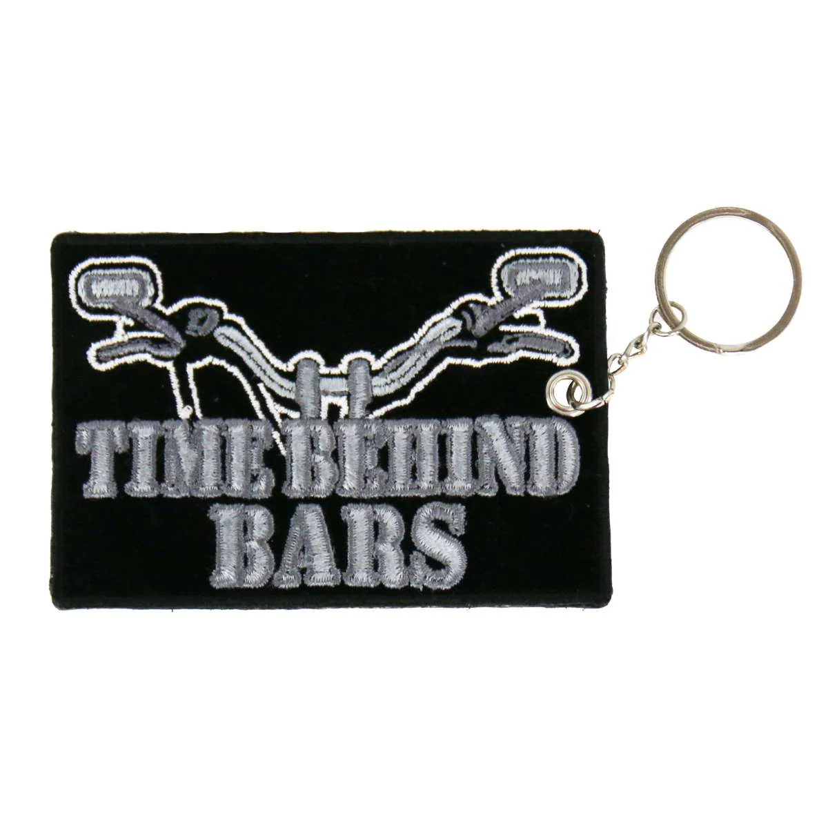 Hot Leathers Time Behind Bars Embroidered Key Chain KCH1028 1 Hot Leathers Time Behind Bars Embroidered Key Chain KCH1028
