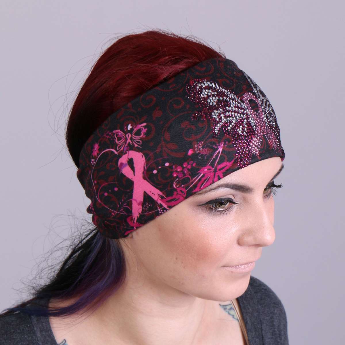 Hot Leathers American Breast Cancer Beaded EZ Band RWD1014 3 Hot Leathers American Breast Cancer Beaded EZ Band RWD1014