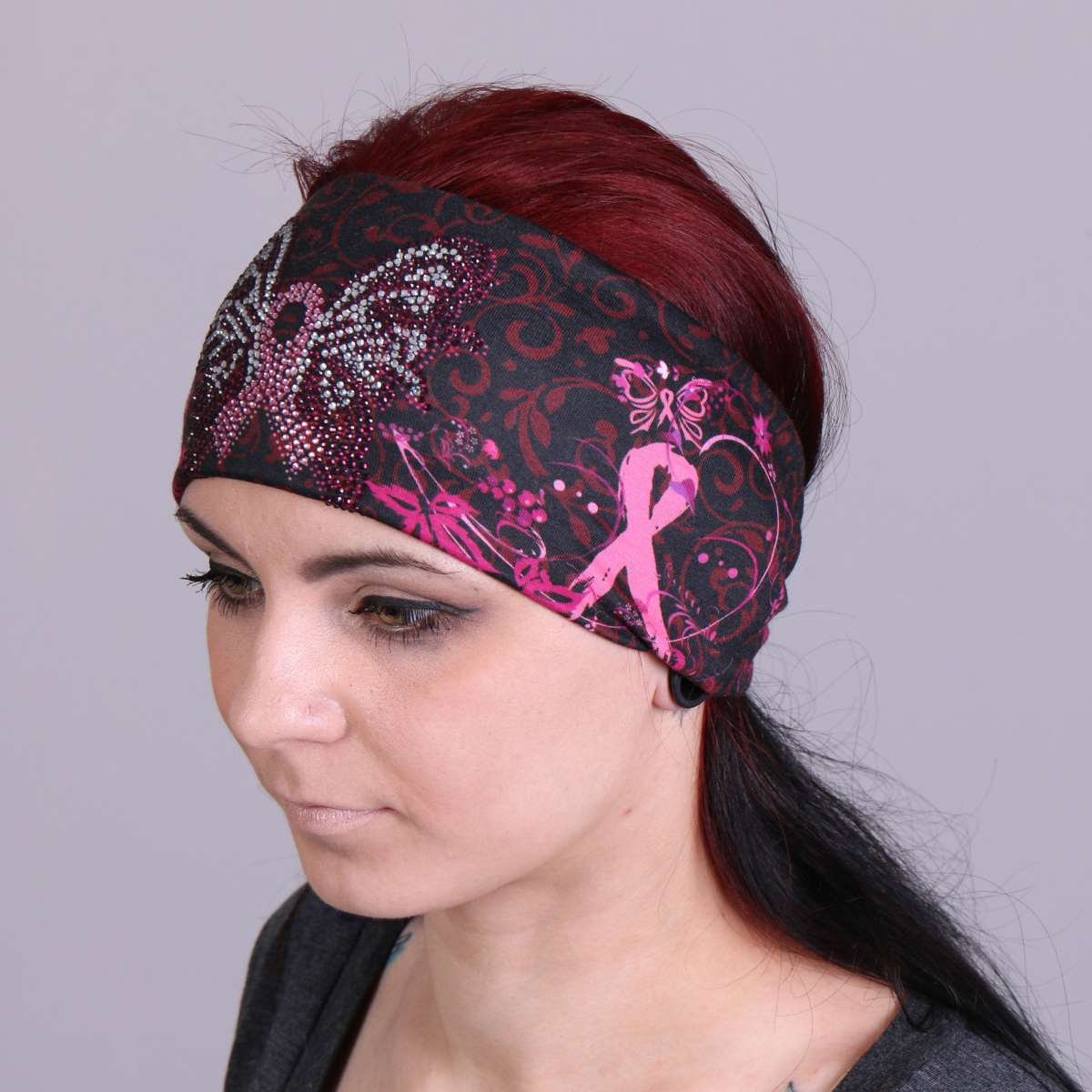 Hot Leathers American Breast Cancer Beaded EZ Band RWD1014 5 Hot Leathers American Breast Cancer Beaded EZ Band RWD1014