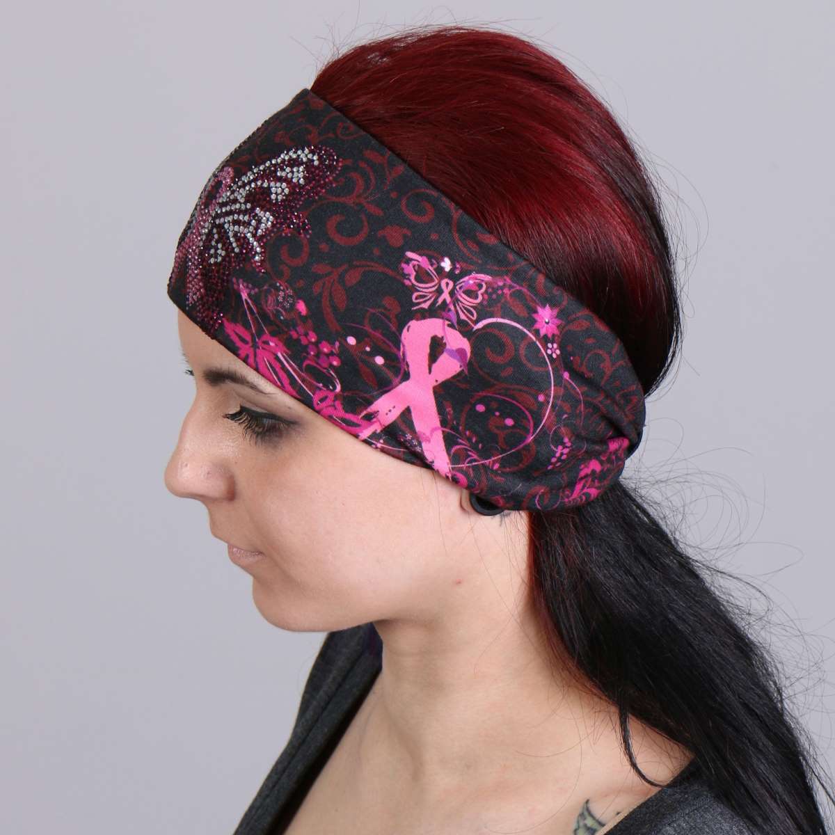 Hot Leathers American Breast Cancer Beaded EZ Band RWD1014 6 Hot Leathers American Breast Cancer Beaded EZ Band RWD1014