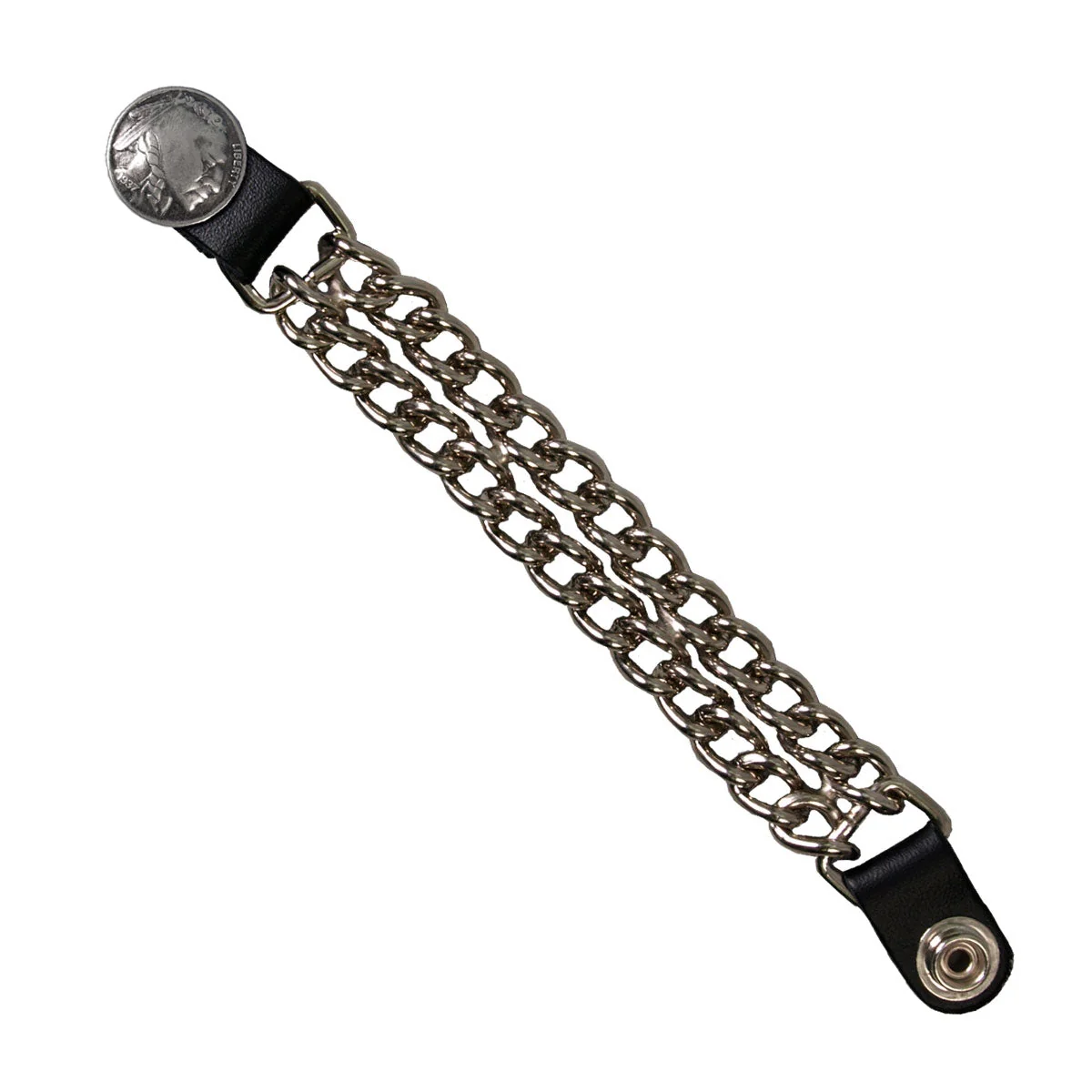 Hot Leathers Indian Head Chain Vest Extender VXC2005 1 Hot Leathers Indian Head Chain Vest Extender VXC2005
