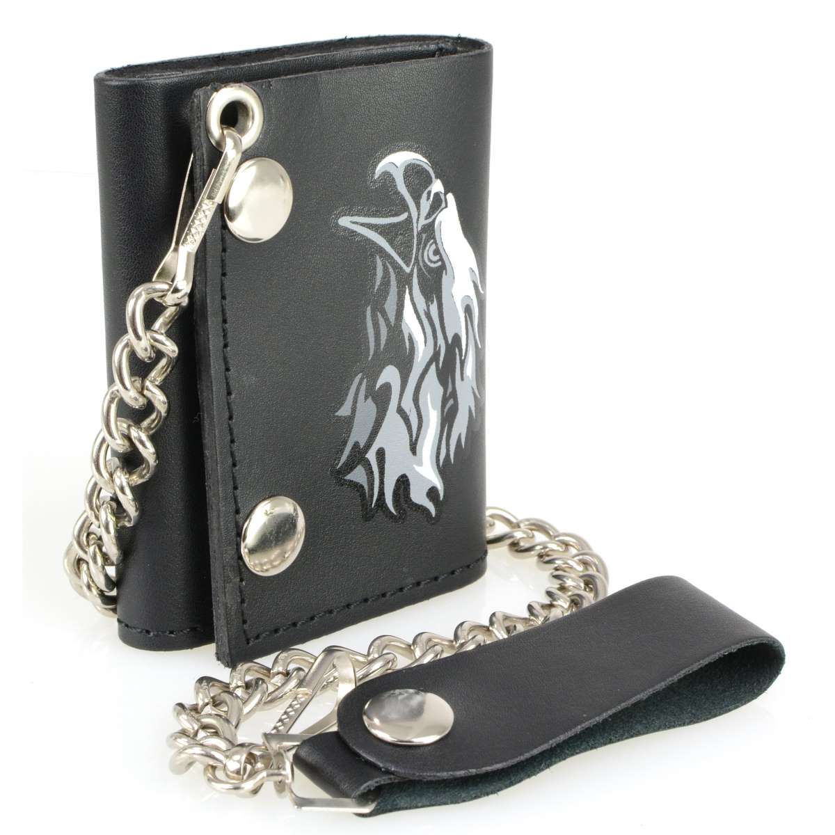 Hot Leathers Tribal Eagle Tri-fold Wallet WLB1020 7 Hot Leathers Tribal Eagle Tri-fold Wallet WLB1020