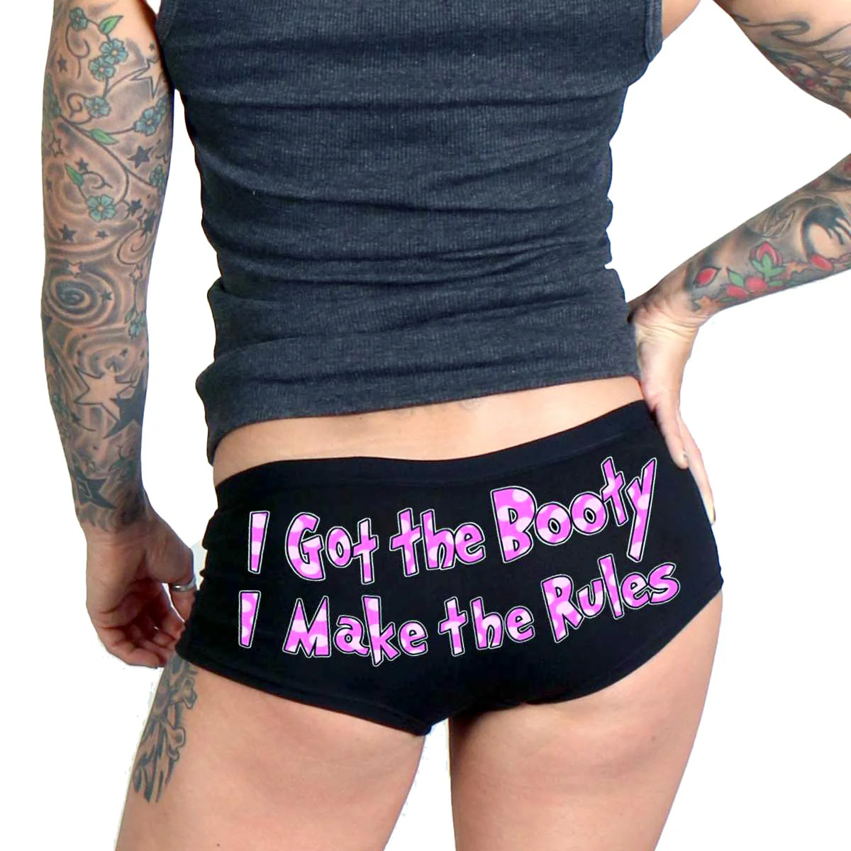 Hot Leathers I Got The Booty I Make The Rules Boy Shorts PTB7474 2 Hot Leathers I Got The Booty I Make The Rules Boy Shorts PTB7474
